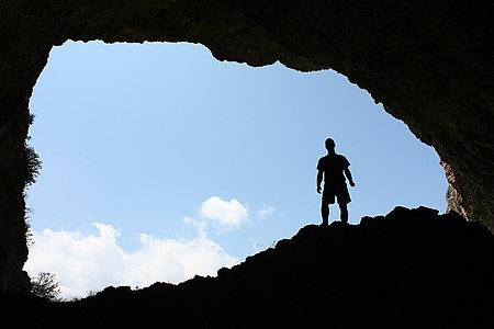 The entry of Cave Pešna
